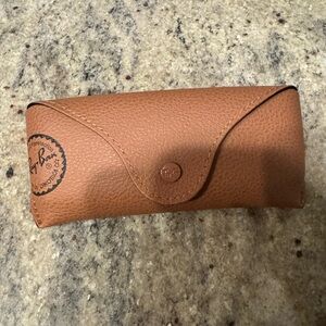 Ray-Ban Tan Leather Eyewear Case